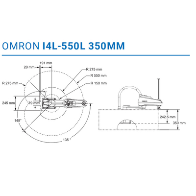 3C企業のためのOMRON I4-450L 4の軸線のScaraのロボット高速ロボット