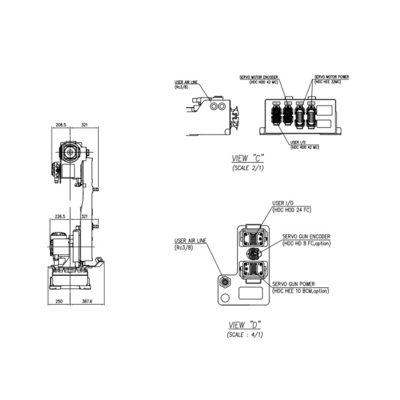 グリッパーによって溶接する工業用ロボットの腕HH050を詰めている6軸線ヒュンダイ