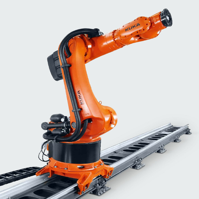 KUKA KR600 R2830 6の軸線の工業用ロボットの溶接/パレットで運搬するロボットKL4000トラック柵