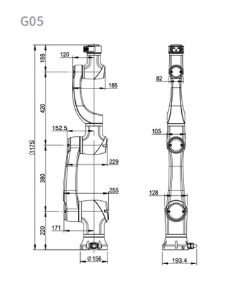 Tig MiGのアーク溶接の自動機械が付いているCNGBS 3kgのペイロード6の軸線のCobotのロボット腕