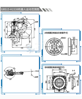 GBS15-K1538 Palletizerの中国のロボット腕1538mmの範囲