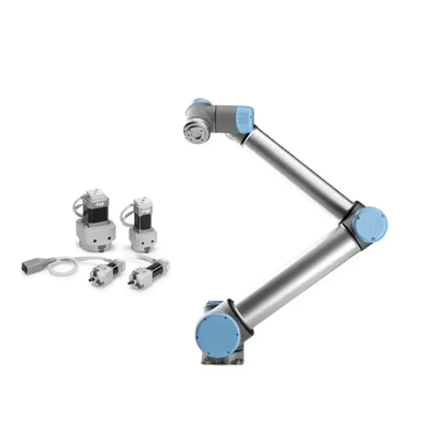 SMCのパレットで運搬する処理のための電気グリッパー3指のタイプLEHSの共同のロボットが付いているUR UR10 Cobotのロボット