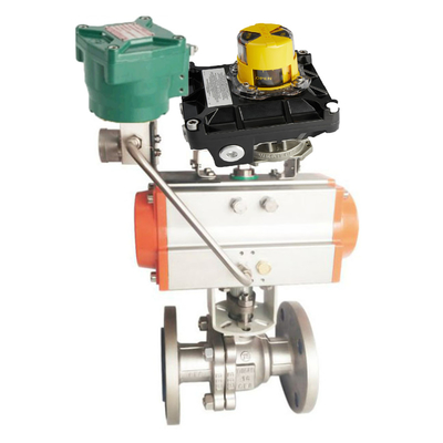 空気アクチュエーターおよびAsco 8210Gの電磁弁およびwestlock 2200の限界スイッチが付いている中国の制御弁