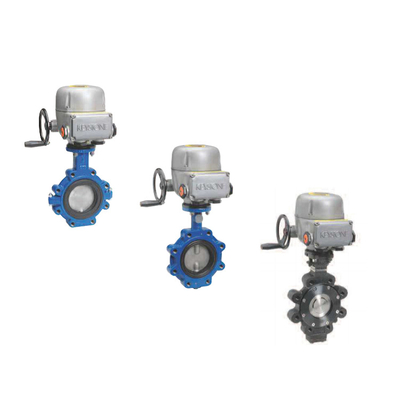 制御弁の重い産業化学石油化学工場のための電気アクチュエーターEPI2を搭載する台形蝶弁