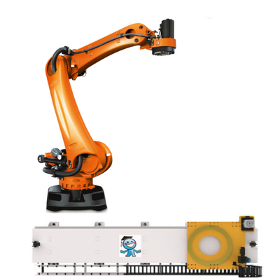 KUKA パレット化ロボット KR 240 R3200 PA CNGBSガイドレールで自動パレット化機器産業ロボット腕