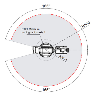 ABB IRB120 6軸ロボットアーム 3kgのペイロードで580mmに達します.
