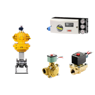 ABB TZIDC-200 ポジショナーとEMERSON ASCO210 2 方向電磁弁の空気制御バルブ