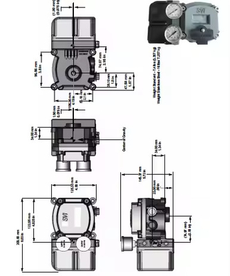 パーツ Masoneilan SVI II AP 中国流量制御バルブのためのASCOソレノイドバルブと先端性能デジタルバルブポジショナー