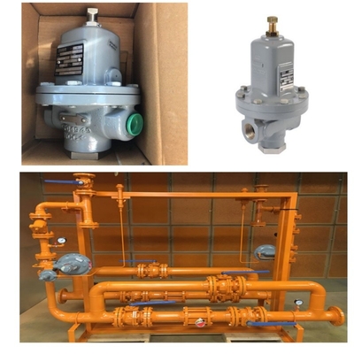 エマーソン・フィッシャー MR95/MR95L/MR95Hシリーズ圧力調節器とWIKA圧力計を搭載した天然ガスバルブスキード