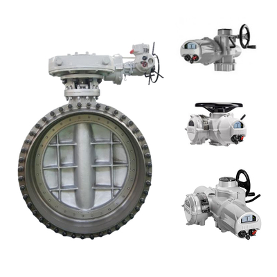 中国ブランド 大口径バタフライバルブ Rotork IQ3 電動アクチュエータおよび IB ギアボックス付き