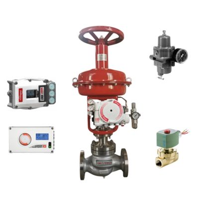 空気圧コントロールバルブと新しいストックフィッシャーレギュレーターとFLOWSERVE 3200MD 520MD 3800MDバルブポジショナー