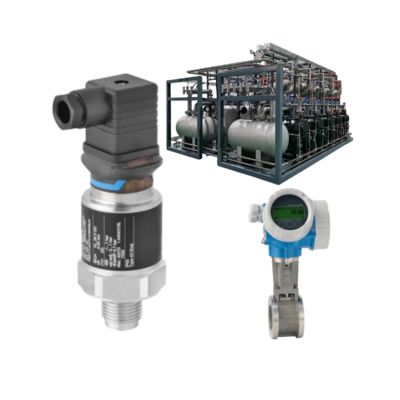 Endress+Hauser Proline Prowirl D 200渦流量計とCerabar PMC11圧力トランスミッタを備えた圧力/流量制御ユニット