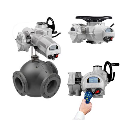ステンレス鋼製ローターク電動作動バルブ 電動アクチュエータボールバルブ 流量制御バルブ