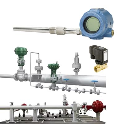 Oil Pipeline Pneumatic Control Valve and Rosemount 3051C/3144P Transmitter and Burkert Solenoid Valve