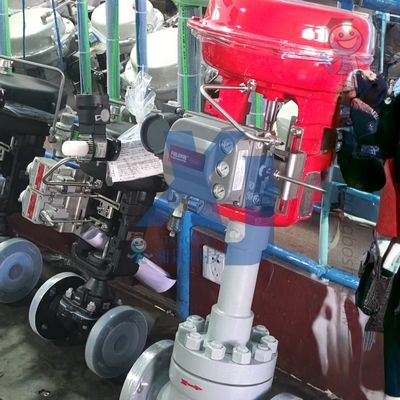 空気圧フローバルブ EAC認証制御バルブおよびエマーソンフィッシャーDVC6200デジタルバルブコントローラーポジショナー