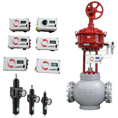 産業用気圧制御バランブとデジタル位置付け器 フローサーブロジックス 520MD 3200MD 3800MD 産業用制御バランブ制御器とASCO調節器