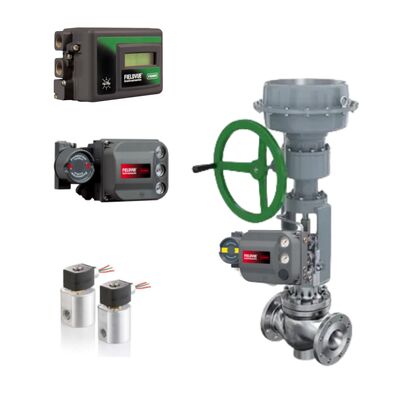 石油およびガス産業空気圧バルブポジショナーフィッシャー DVC2000 DVC6200 3661 および ASCO 2 方電磁弁