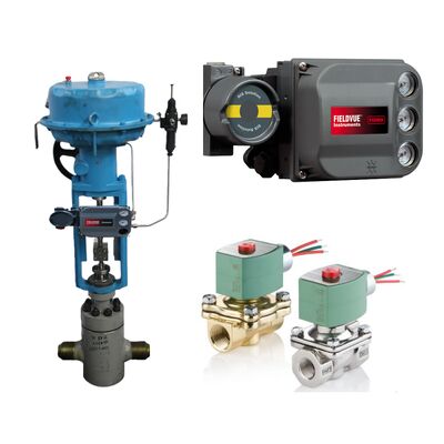 ASCOソレノイドスポールバルブとエマーソン・フィッシャー DVC6200シリーズ スマートデジタルバルブポジショナーコントローラ