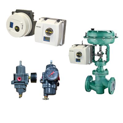 Neles ND7000 Digital Valve Controller with HART Communication IP66 Protection and Loop Powered Fisher 67CFR Filter Regulator
