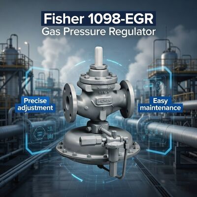 Fisher 1098-EGR パイロット操作の天然ガス圧縮バルブ 高精度産業用
