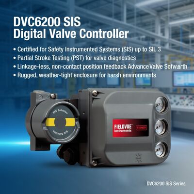 オリジナルのFisher FIELDVUE DVC6200 SIS 安全計装システム デジタルバルブコントローラー ストックサプライヤー