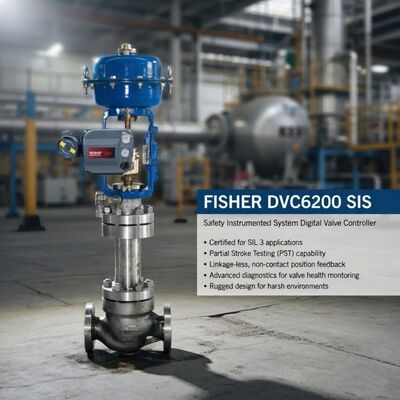 低温環境用 Fisher FIELDVUE DVC6200 SIS デジタルバルブポジショナ バルブコントローラ