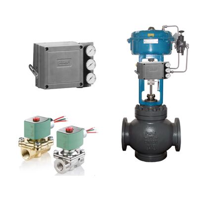 エマーソン・フィッシャー 3582 電空シングルアクションバルブポジショナ ASCO ソレノイドバルブ付き