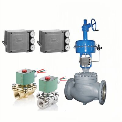 エマーソン・フィッシャー 3582 電空シングルアクションバルブポジショナ ASCO ソレノイドバルブ付き