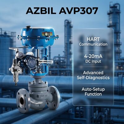 Azbil AVP300 Series Smart Valve Positioner with HART Communication 4-20 mA Input Signal and Auto-Setup Capability