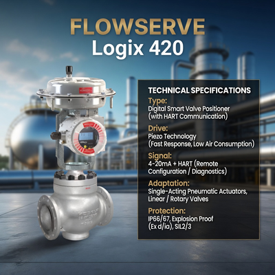 Supplier ASCO 210 8220 8262 8263 Series Solenoid Valve Flowserve Logix 420 Digital HART Valve Positioner with LCD Display