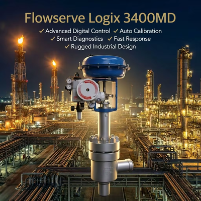 Flowserve Logix 3400MD ハートプロトコル IP66 保護と ± 0.5% 正確性