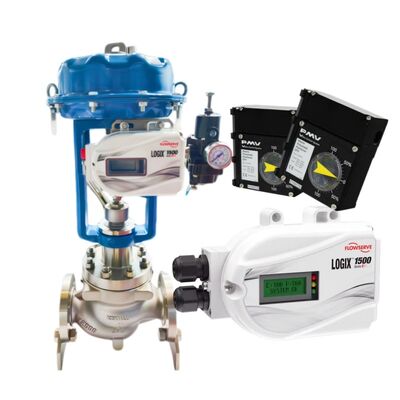 Flowserve Logix 1500 ハート通信 IP66/NEMA 4X 囲みと 4 〜 20 mA DC インプット付きデジタル バルブ ポジショナー