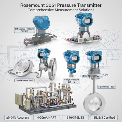 New Rose-mount. 3051 Smart HART Differential Pressure Gauge Intelligent Pressure Transmitter