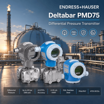 エンドレス+ハウザー デルタバー PMD75 HART 4-20mA 圧力センサー プロセス 機器 差圧伝達器 E+H