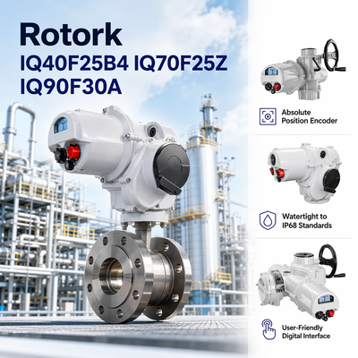 工場卸売 Rotork IQ40F25B4 IQ70F25Z IQ90F30A インテリジェント多回転電動アクチュエータ IP68 産業用バルブ用