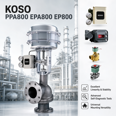 KOSO 高精度電気空圧スマートバルブポジショナ PPA800/EPA800/EP800 OEM
