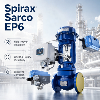 高精度電動気圧 Spirax Sarco EP6 ポジショナー 交換部品 互換性 複数のブランドのアクチュエーター