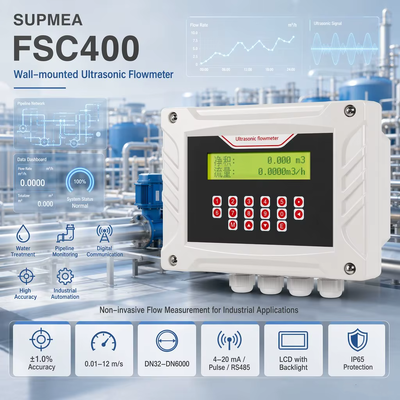 Supmea FSC400 超音波流量計 水流量計 産業用流量計
