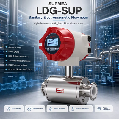 Supmea LDG-SUP LDG-SUP-A100 食品級 電磁流量計 飲料 乳製品 磁気流量計