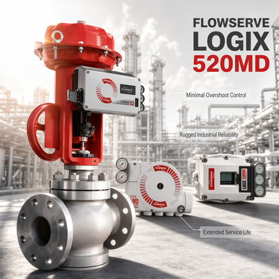 Flowserve Logix 520MD プラスデジタル HART ポジショナ 4 20mA 制御バルブアクチュエータ石油ガス化学電力