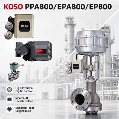 KOSO PPA800/EPA800/EP800 電動気圧スマートバルブポジショナー 4-20mA 肺制御アクチュエータ