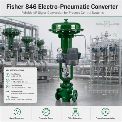 Fisher 846 電子フィードバック 4-20mA 電流式空気圧変換器