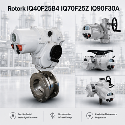 オリジナル Rotork IQ40F25B4 IQ70F25Z IQ90F30A インテリジェント電動アクチュエータ 1000-2000Nm IP68 モーター駆動バタフライバルブコントローラー