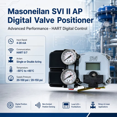 Stock Masoneilan Control Valve Positioner SVI2 HART SVI II AP Advanced Performance Digital Valve Positioner