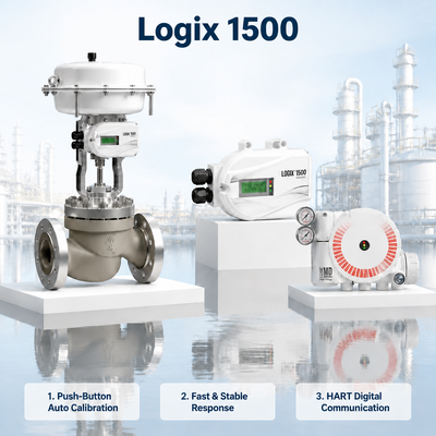 Logix 1500 インテリジェントデジタルバルブポジショナ HARTプロトコル 4-20mA 空気圧制御バルブアクセサリー 石油・ガス産業
