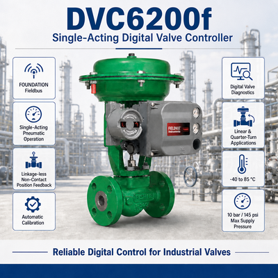 FD DVC6200F Single Acting Digital Valve Controller FOUNDATION Fieldbus Smart Valve Positioner