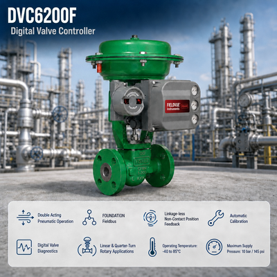 DVC6200F FD ダブルアクション ファンデーション フィールドバス スマート バルブ コントローラー デジタル バルブ ポジショナー サプライヤー