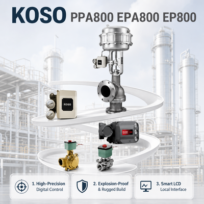 KOSO スマートバルブポジショナ PPA800 EPA800 EP800 電空 OEM 高精度 140-700kPa 石油化学産業制御