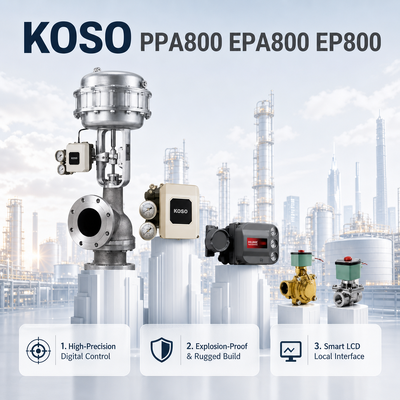 KOSO EP800シリーズ 電動気圧定位器 PPA800 EPA800 スマートバルブコントローラー OEM 防爆 IECEx ATEX 認証