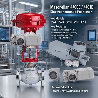新品 マソネイラン 4700P / 4700E アナログバルブポジショナ マソネイラン 35002 87/88 シリーズ